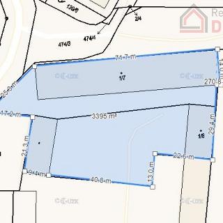 Prodej stavební parcely 3 435 m² Nemyslovice