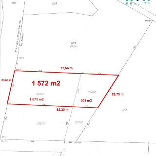 Prodej stavební parcely 1572 m² Kolová