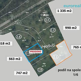 Prodej stavební parcely 765 m&sup2; Plzeň