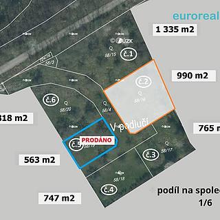 Prodej stavební parcely 990 m&sup2; Plzeň