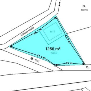 Prodej stavební parcely 1286 m&sup2; Krupka