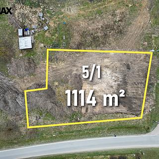 Prodej stavební parcely 1114 m&sup2; Dešná