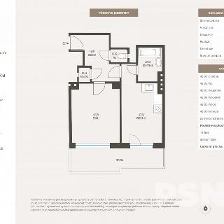 Prodej bytu 2+kk 40 m² Praha, Hanusova