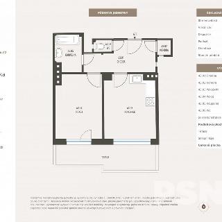 Prodej bytu 2+kk 40 m² Praha, Hanusova