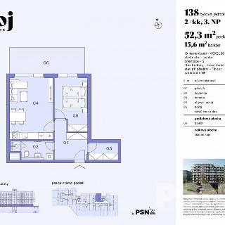 Prodej bytu 2+kk 52 m² Praha