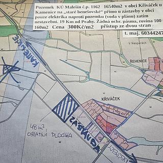 Prodej zemědělské půdy 16 540 m² Řehenice Křiváček