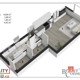 Pronájem bytu 1+kk a garsoniéry 24 m² Brandýs nad Labem-Stará Boleslav Brandýs nad Labem, Augustina Lukeše