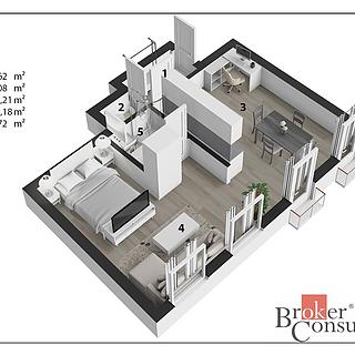 Prodej bytu 2+kk 44 m² Poděbrady III, náměstí 5. května