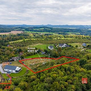 Prodej stavební parcely 4 351 m² Svojkov