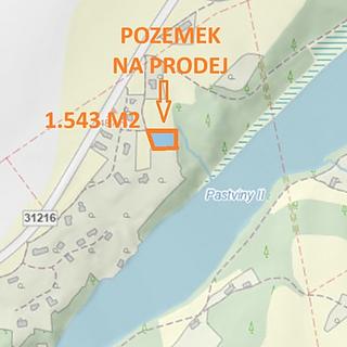 Prodej stavební parcely 1543 m&sup2; Nekoř
