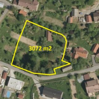 Prodej stavební parcely 3 072 m² Horní Lhota