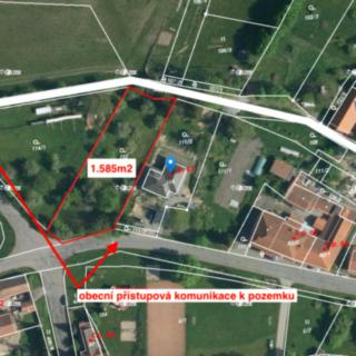 Prodej stavební parcely 1 585 m² Střemošice