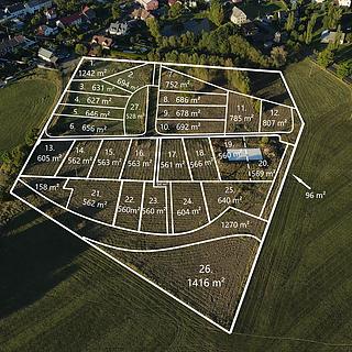 Prodej stavební parcely 22407 m² Stanovice