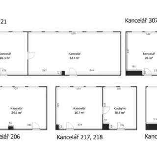 Pronájem kanceláře 44 m² Modřice, Nádražní