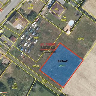 Prodej stavební parcely 823 m&sup2; Vyšehořovice