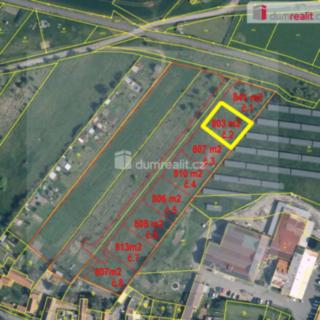 Prodej stavební parcely 802 m² Velký Borek, Fučíkova