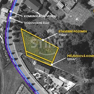 Prodej stavební parcely 836 m² Třebom