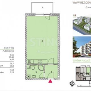 Pronájem bytu 1+kk, garsoniery 46 m² Jihlava