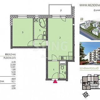 Pronájem bytu 2+kk 52 m² Jihlava Horní Kosov, Buková