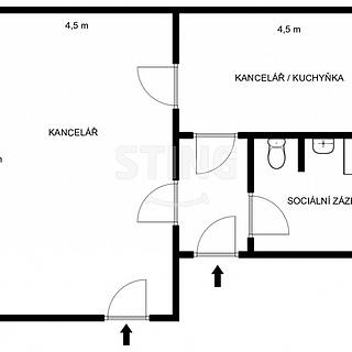 Pronájem kanceláře 54 m² Hodonín