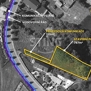 Prodej stavební parcely 797 m² Třebom