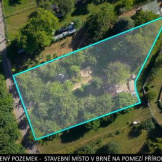 Prodej stavební parcely 1 392 m² Brno Líšeň
