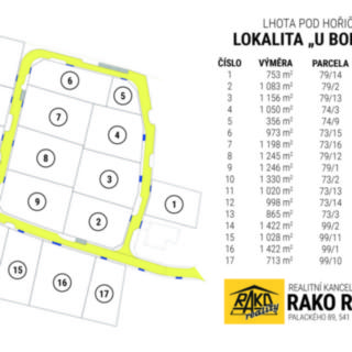 Prodej stavební parcely 1 422 m² Lhota pod Hořičkami