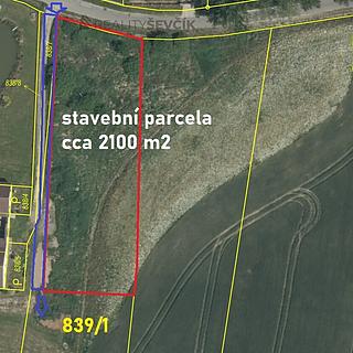 Prodej stavební parcely 2100 m&sup2; Příbraz
