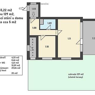 Prodej bytu 2+kk 55 m² Hluboká nad Vltavou, Ječná