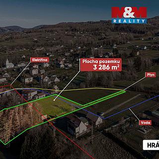 Prodej stavební parcely 3286 m² Hrádek