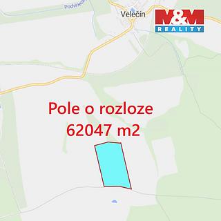 Prodej zemědělské půdy 62047 m&sup2; Velečín