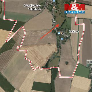 Prodej zemědělské půdy 1 236 m² Koválovice-Osíčany Osíčany