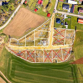 Prodej stavební parcely 904 m² Záboří