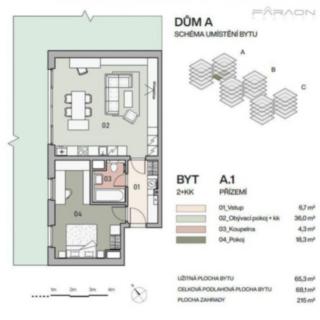 Prodej bytu 2+kk 68 m² Praha