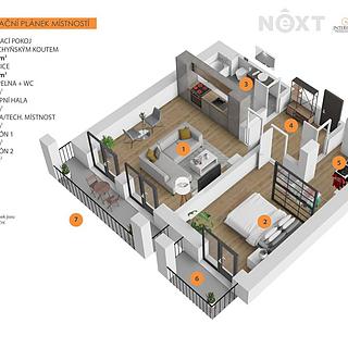 Prodej bytu 2+kk 62 m² Praha Pitkovice, V Pitkovičkách
