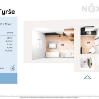 Prodej bytu 1+1 33 m² Praha Košíře, U Tyrše