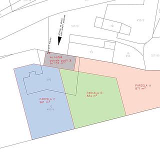 Prodej stavební parcely 871 m² Jenišovice Martinice
