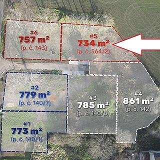 Prodej stavební parcely 734 m² Lišnice Koporeč
