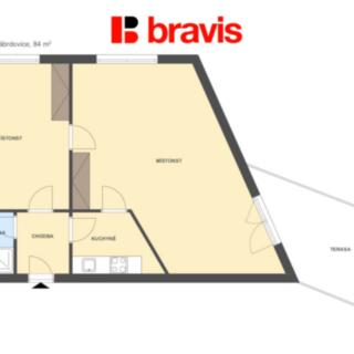 Pronájem kanceláře 84 m² Brno