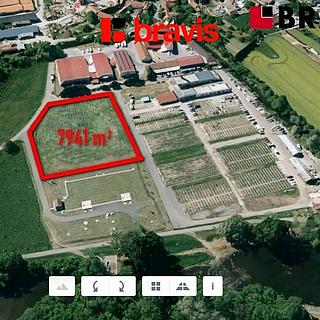 Pronájem komerčního pozemku 7 941 m² Brno Přízřenice, Staré náměstí