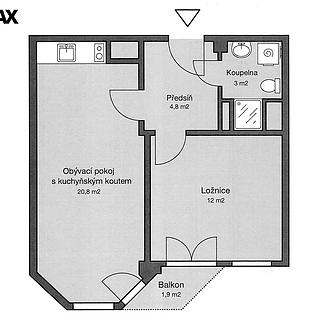 Prodej bytu 2+kk 43 m² Praha Kyje, Lipnická