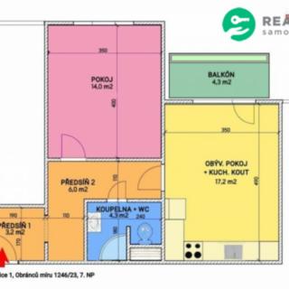 Pronájem bytu 2+kk 49 m² Strakonice