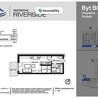 Prodej bytu 1+kk a garsoniéry 32 m² Brno Pisárky, Poříčí