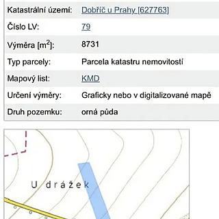 Prodej zemědělské půdy 17 436 m² Dobříč