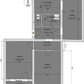 Prodej bytu 3+1 64 m² Písek