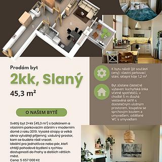 Prodej bytu 2+kk 45 m² Slaný, Tomanova