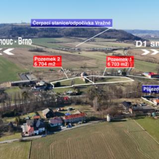Prodej komerčního pozemku 13 407 m² Vražné