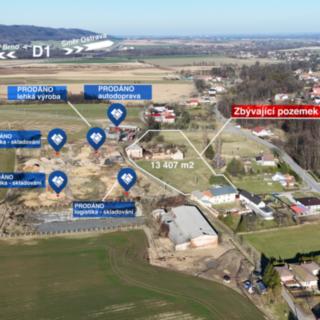 Prodej komerčního pozemku 13 407 m² Vražné