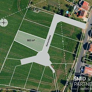 Prodej stavební parcely 860 m² Lošany