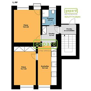 Pronájem bytu 2+1 41 m² Brno